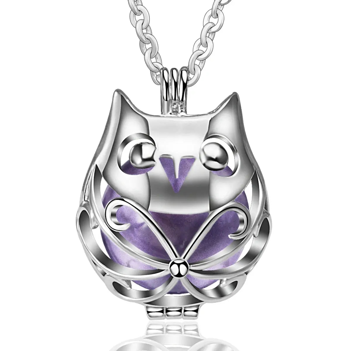 bola de grossesse 20mm Hibou argenté Mon Shopping Bébé