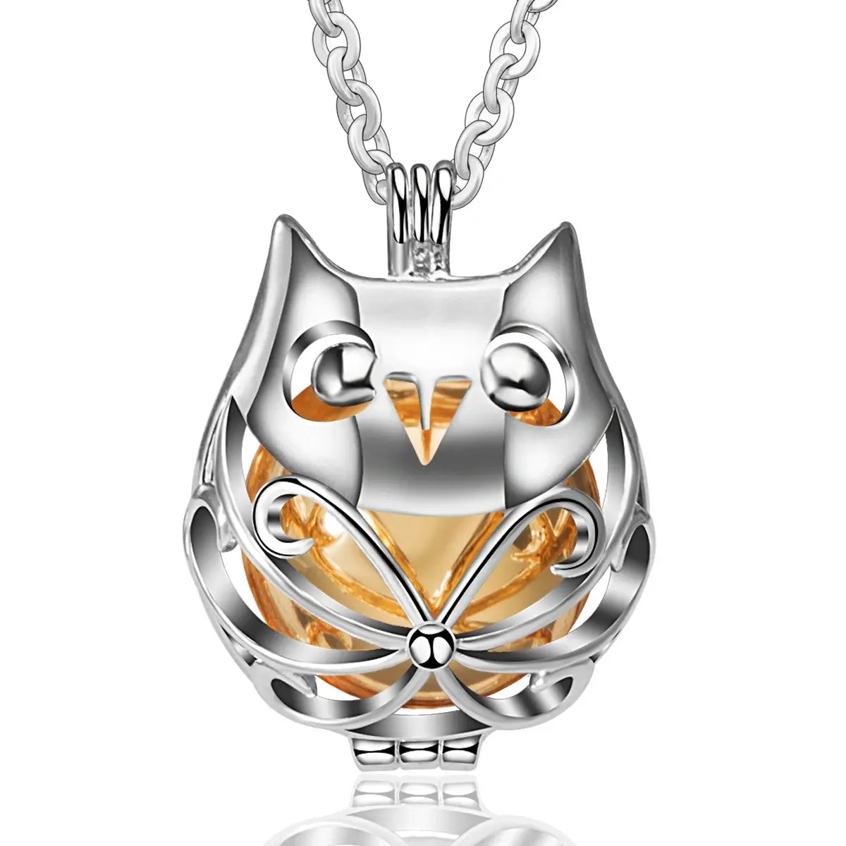 bola de grossesse 20mm Hibou argenté Mon Shopping Bébé