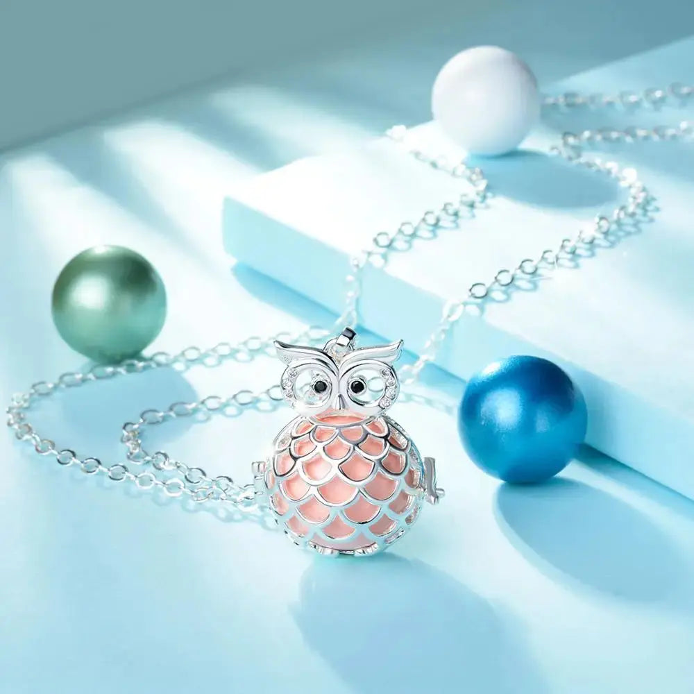 bola de grossesse 20mm hibou argenté Mon Shopping Bébé