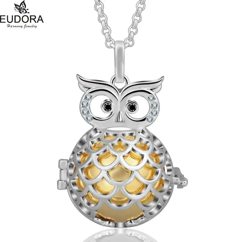 bola de grossesse 20mm hibou argenté Mon Shopping Bébé