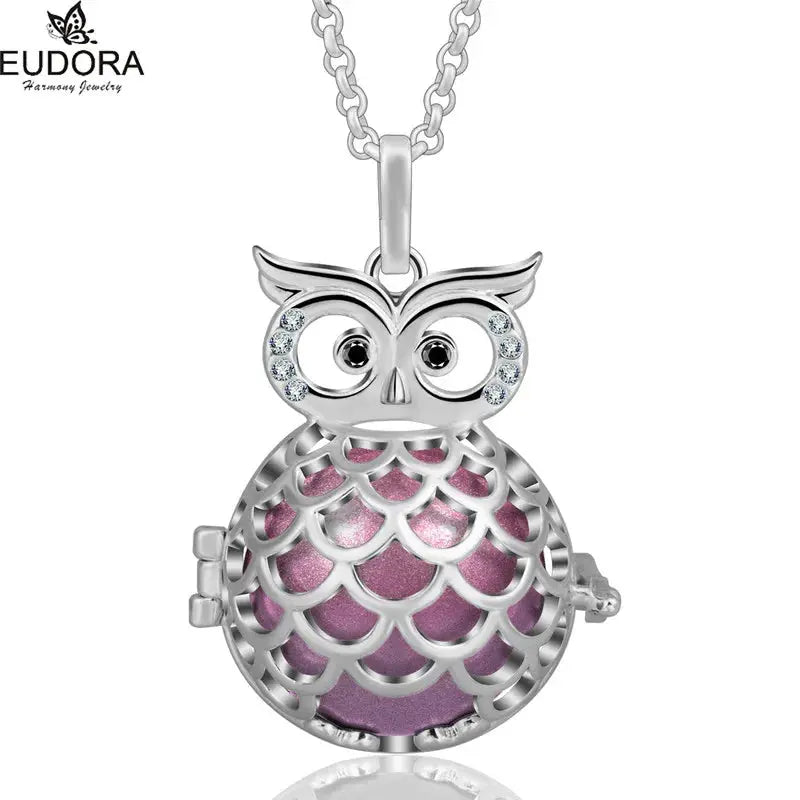 bola de grossesse 20mm hibou argenté Mon Shopping Bébé