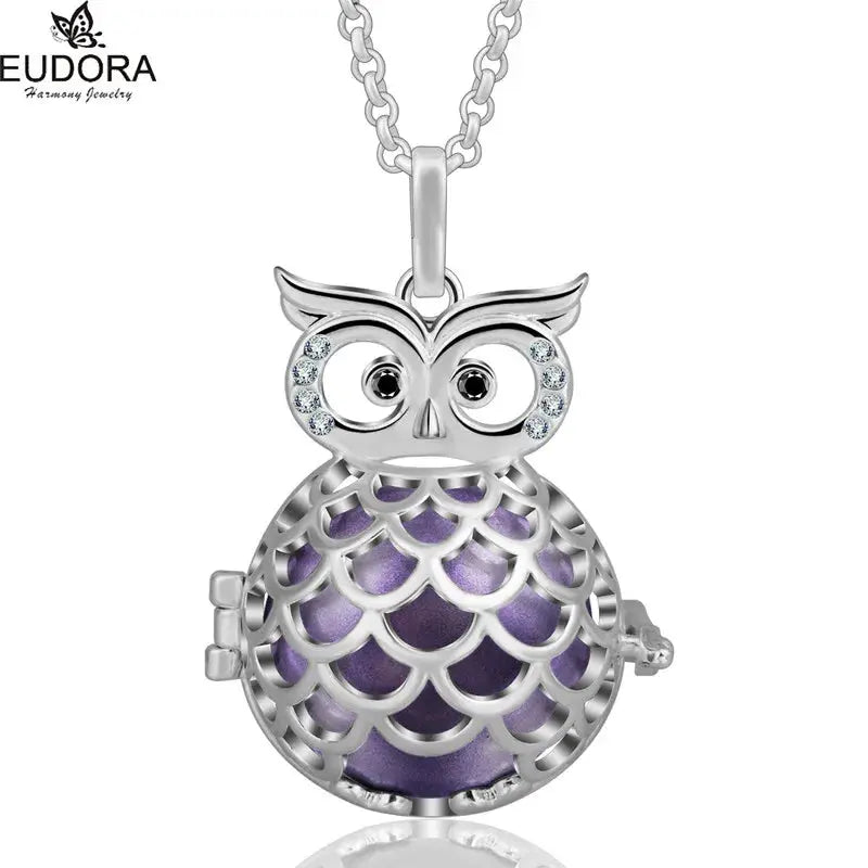 bola de grossesse 20mm hibou argenté Mon Shopping Bébé