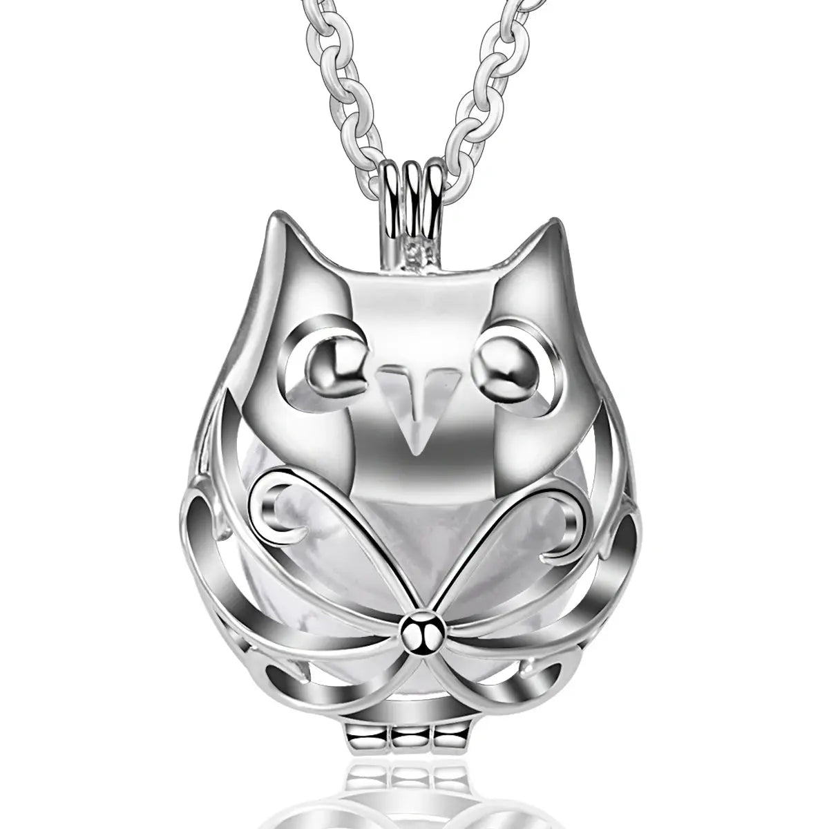 bola de grossesse 20mm Hibou argenté Mon Shopping Bébé