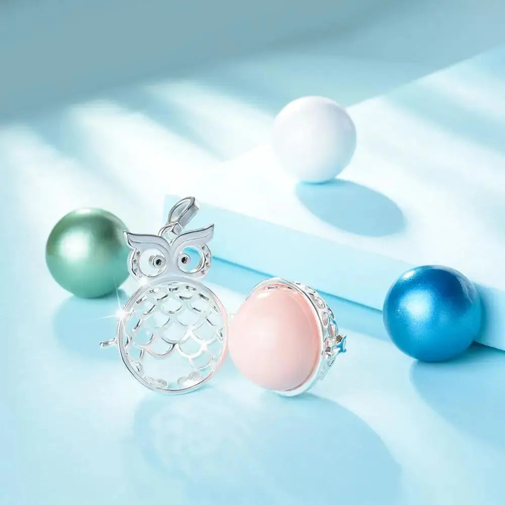 bola de grossesse 20mm hibou argenté Mon Shopping Bébé