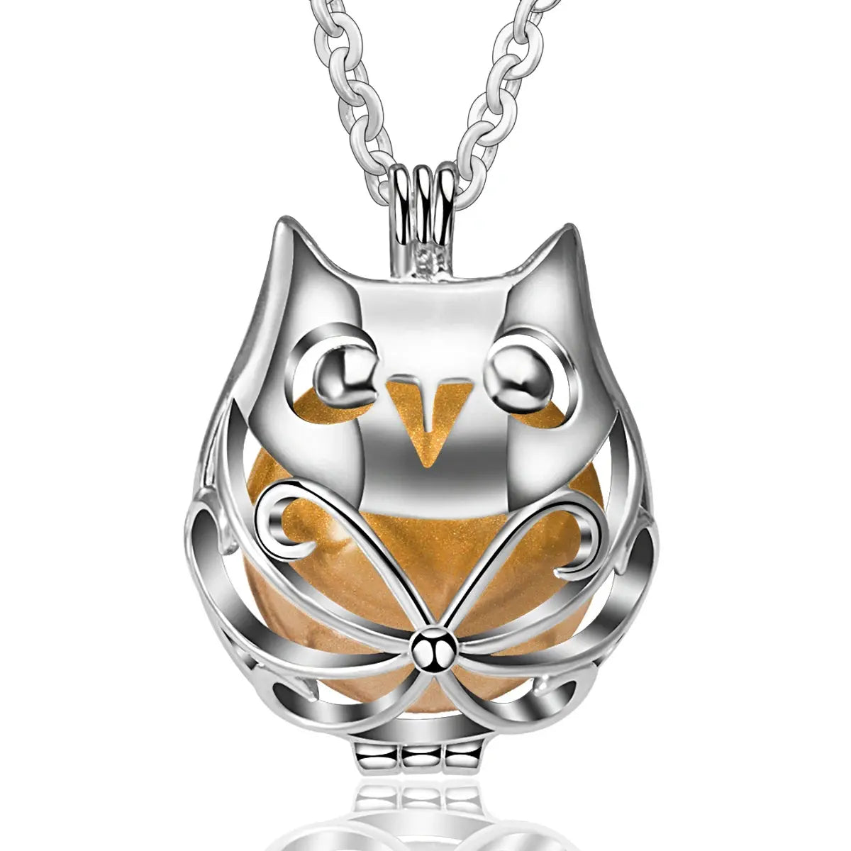 bola de grossesse 20mm Hibou argenté Mon Shopping Bébé