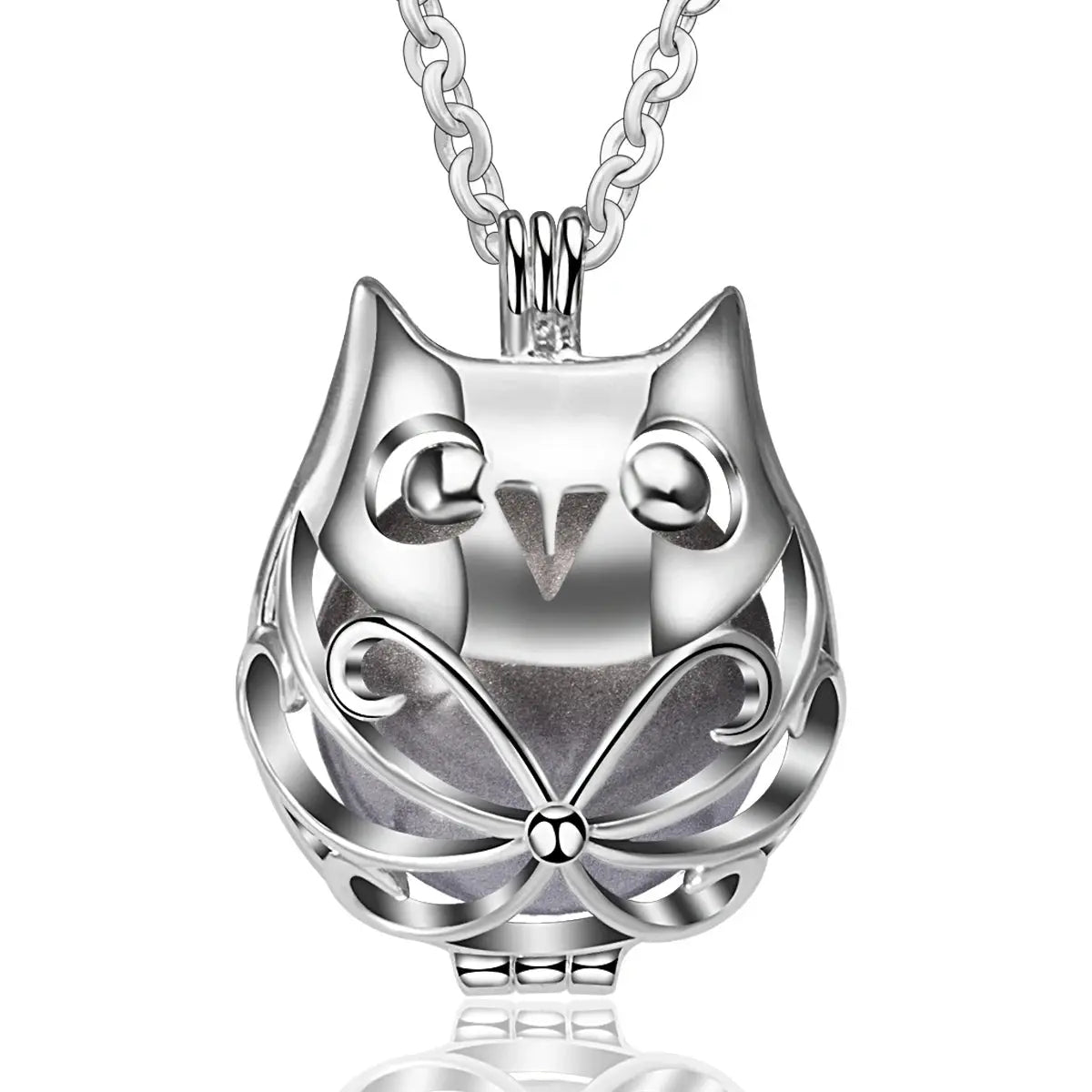 bola de grossesse 20mm Hibou argenté Mon Shopping Bébé