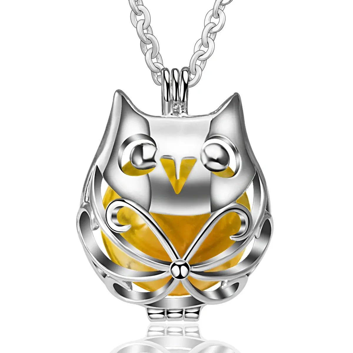 bola de grossesse 20mm Hibou argenté Mon Shopping Bébé