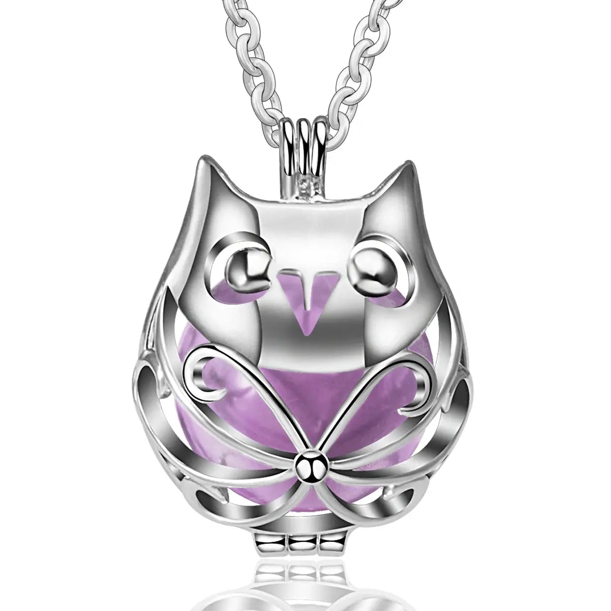 bola de grossesse 20mm Hibou argenté Mon Shopping Bébé