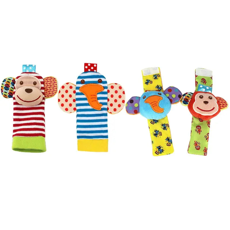 Hochet bébé - de poignet et chaussette - Anneau de dentition Mon Shopping Bébé