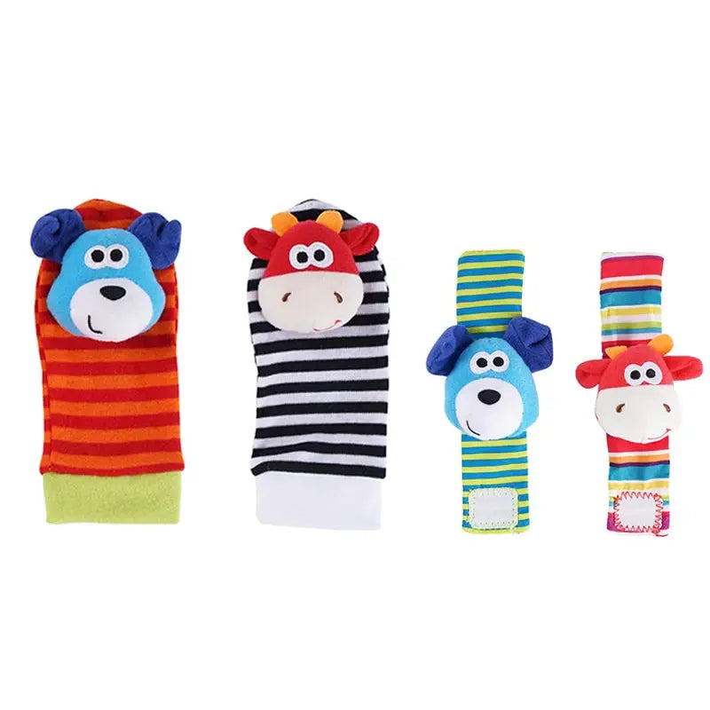 Hochet bébé - de poignet et chaussette - Anneau de dentition Mon Shopping Bébé