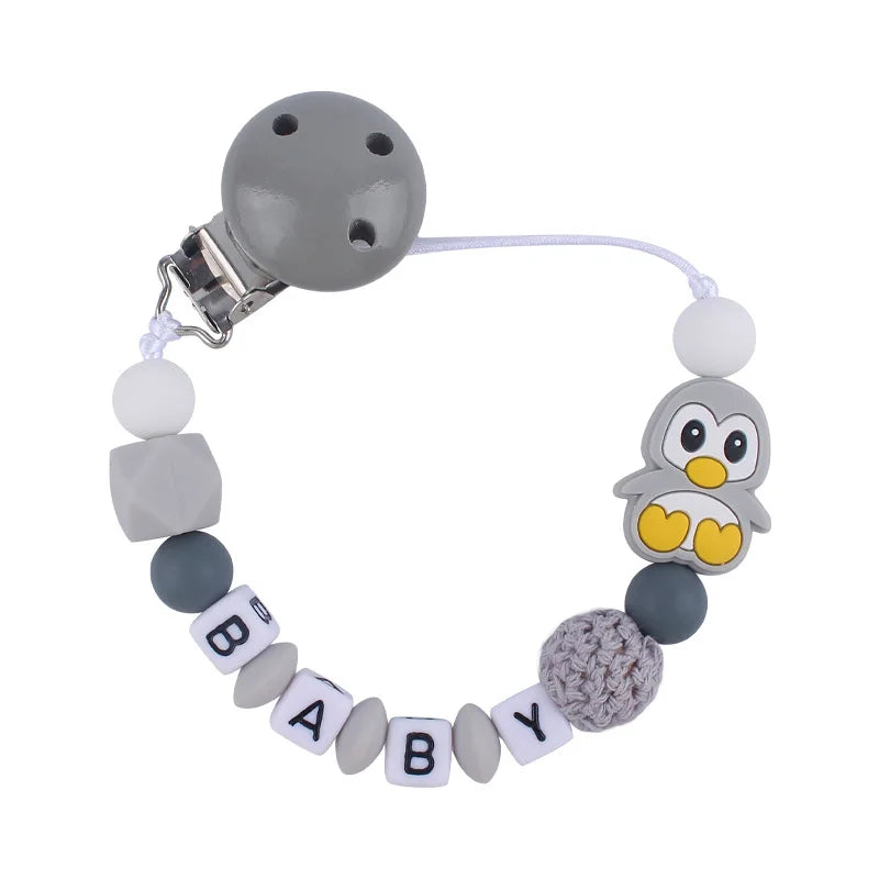 Attache tetine personnalisable - Attache sucette - Petit ours