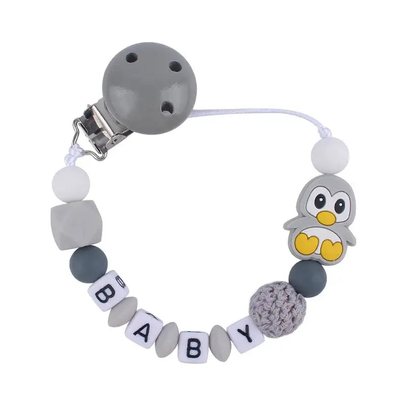 Attache tetine personnalisable - Attache sucette - Petit ours Mon Shopping Bébé