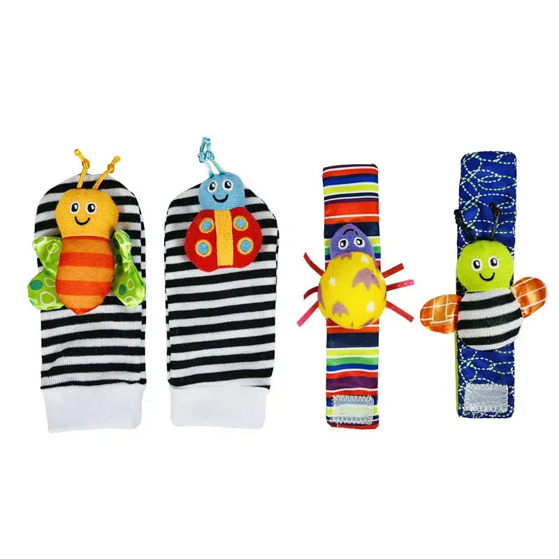 Hochet bébé - de poignet et chaussette - Anneau de dentition Mon Shopping Bébé