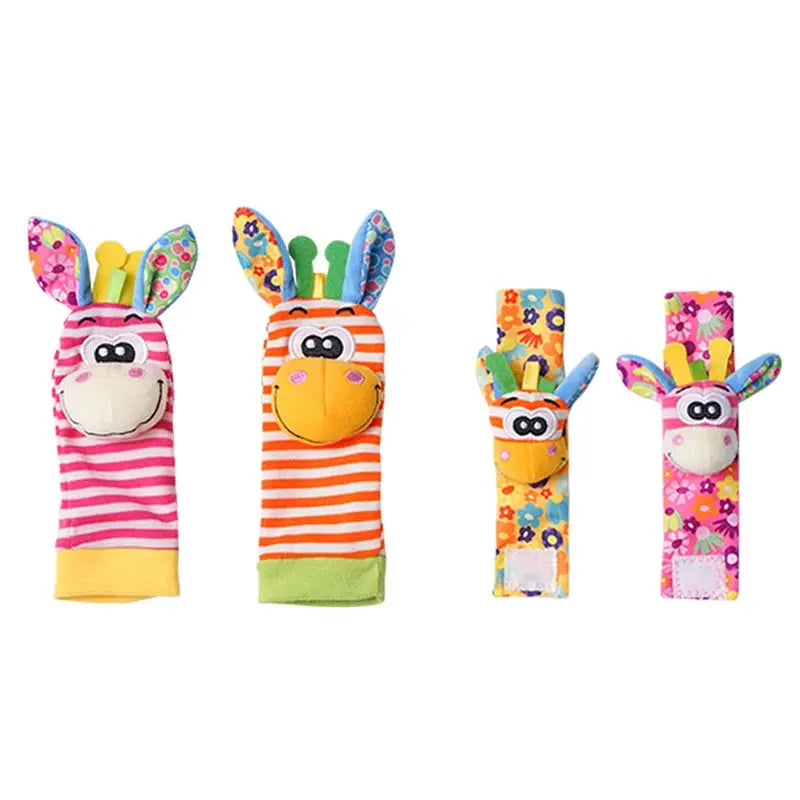 Hochet bébé - de poignet et chaussette - Anneau de dentition Mon Shopping Bébé