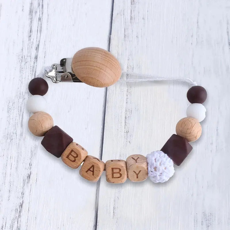 Attache tetine personnalisable - Attache sucette - Ours Mon Shopping Bébé