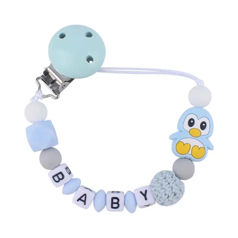 Attache tetine personnalisable - Attache sucette - Petit ours Mon Shopping Bébé