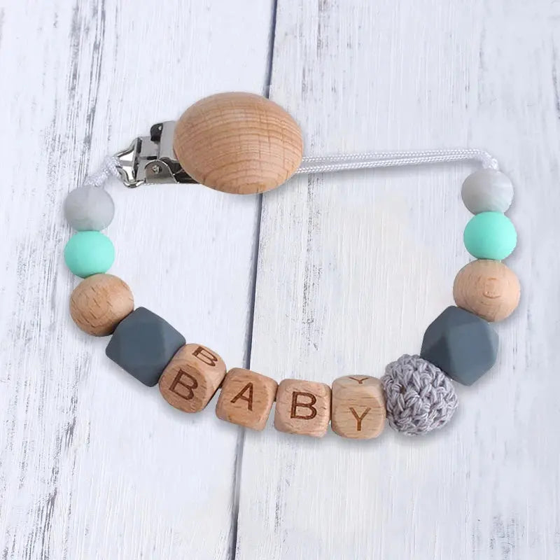 Attache tetine personnalisable - Attache sucette - Ours Mon Shopping Bébé