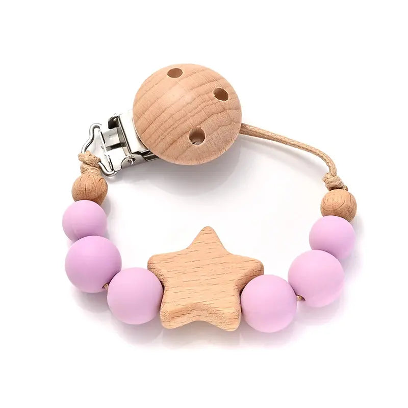 Attache tetine - Attache sucette - Forme d'étoile Mon Shopping Bébé