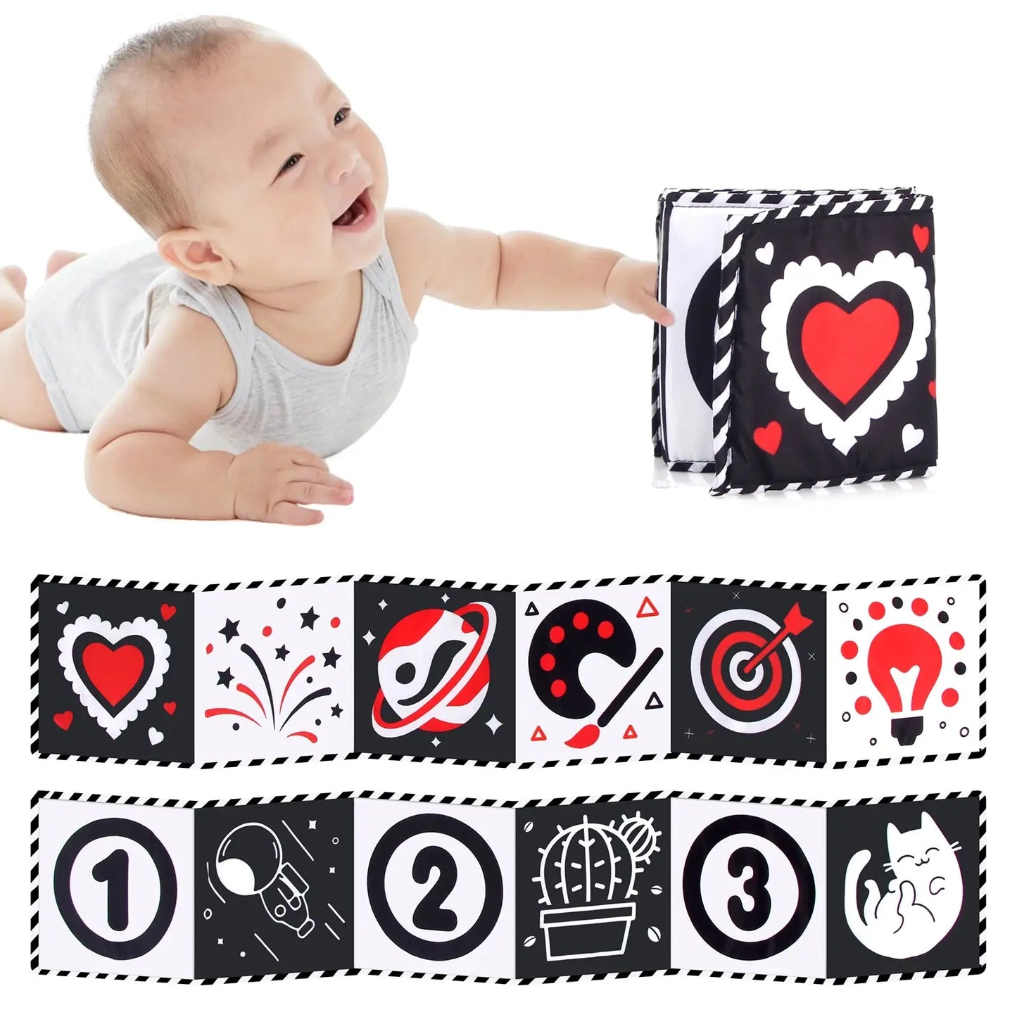Jouet bebe - Jouet pour bébé - Livre tissu Montessori Mon Shopping Bébé
