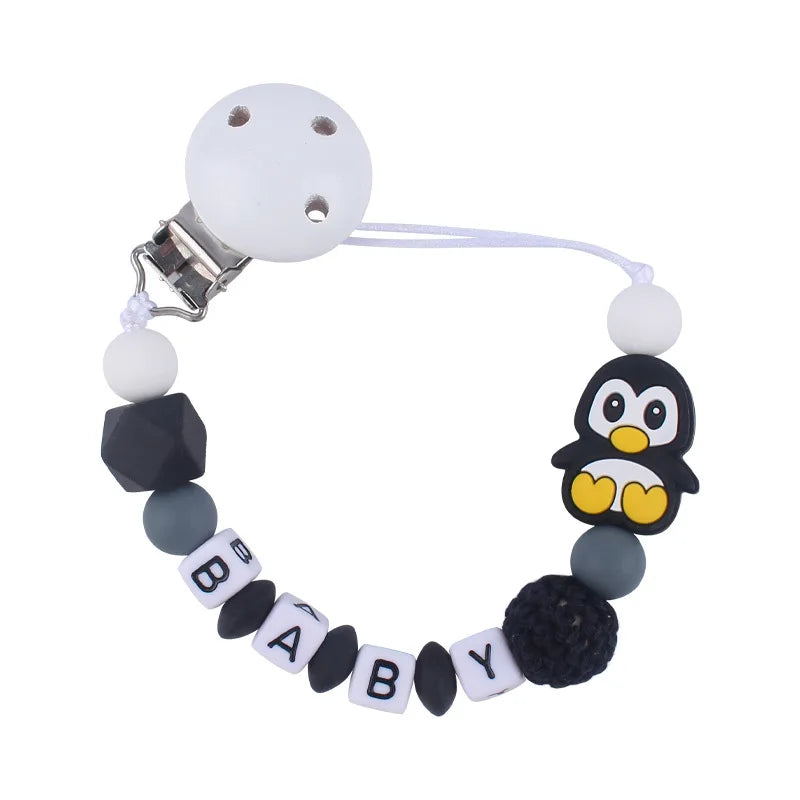 Attache tetine personnalisable - Attache sucette - Petit ours
