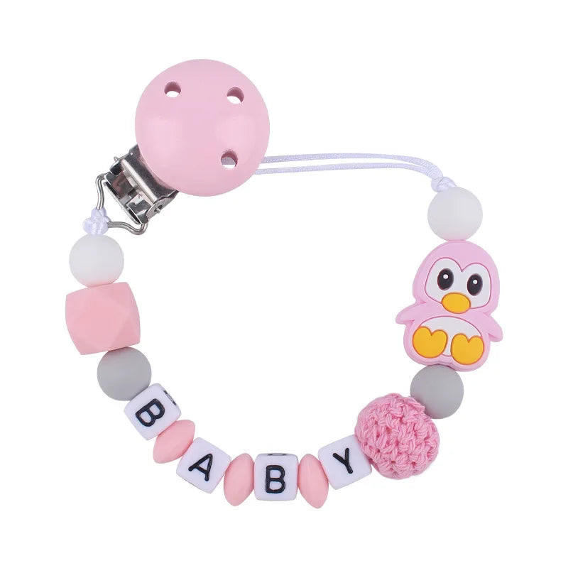Attache tetine personnalisable - Attache sucette - Petit ours