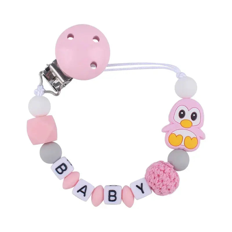 Attache tetine personnalisable - Attache sucette - Petit ours Mon Shopping Bébé