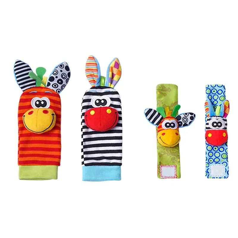 Hochet bébé - de poignet et chaussette - Anneau de dentition Mon Shopping Bébé