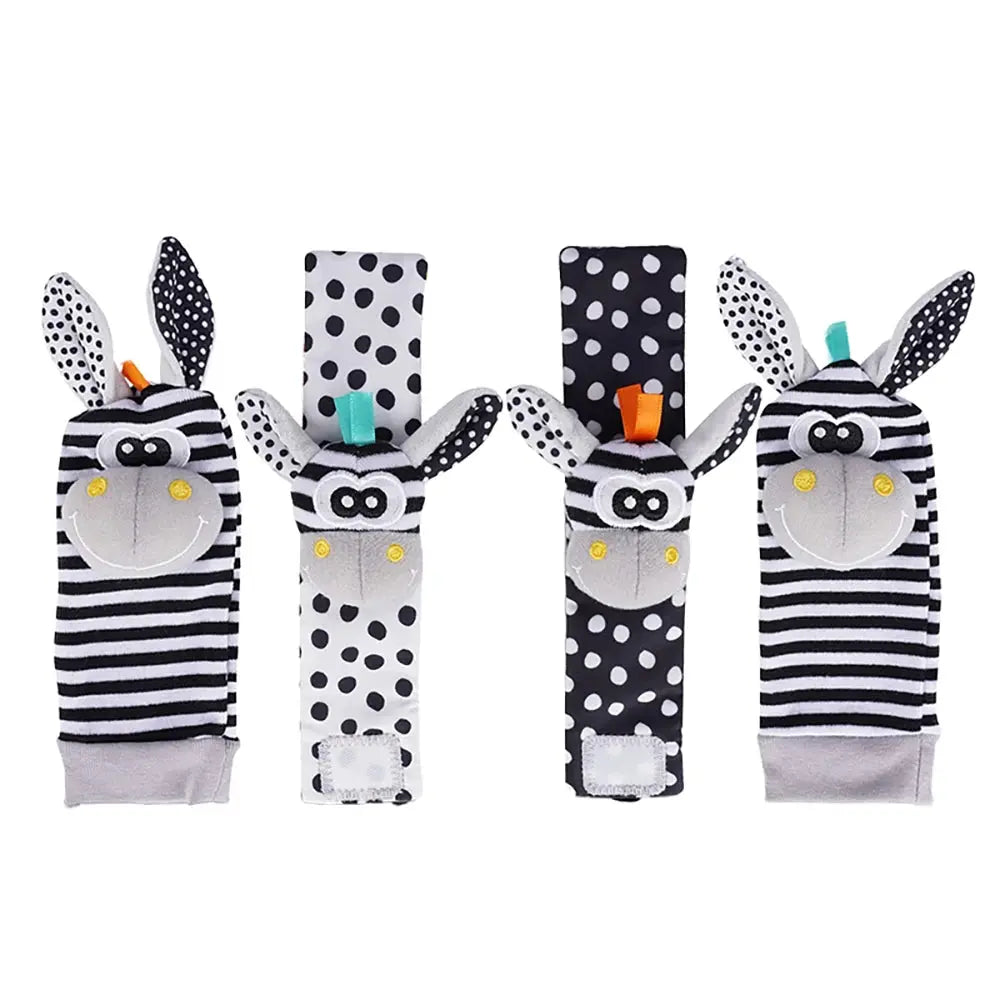 Hochet bébé - de poignet et chaussette - Anneau de dentition Mon Shopping Bébé
