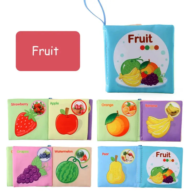 Jouet bebe - jouet pour bébé - Livre 3D tissu - MontessoriBoard™ Mon Shopping Bébé