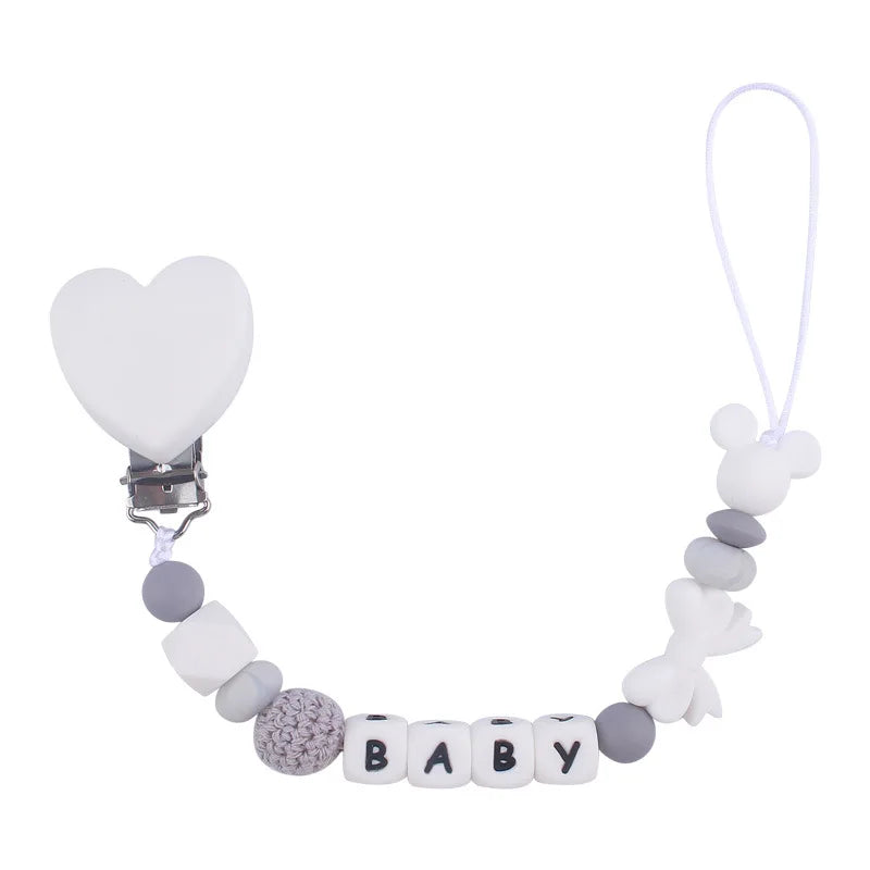 Attache tetine personnalisable - Bracelet - Cœur