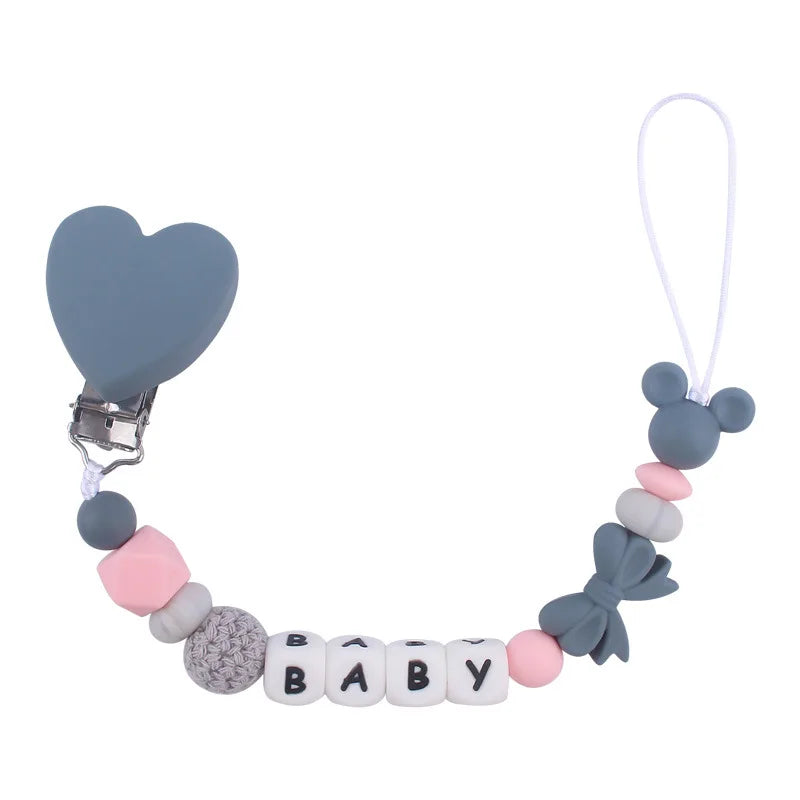 Attache tetine personnalisable - Bracelet - Cœur