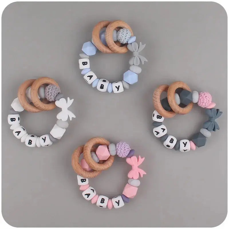 Attache tetine personnalisable - Bracelet - Cœur Mon Shopping Bébé
