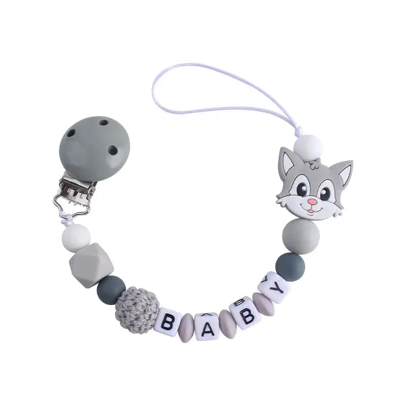 Attache tetine personnalisable - Attache sucette - Ours Mon Shopping Bébé