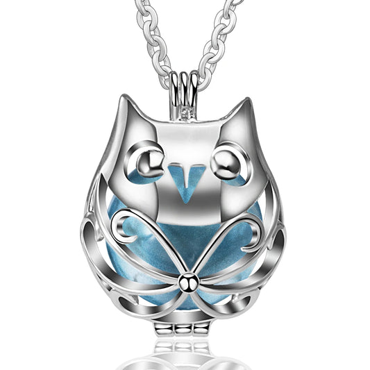 bola de grossesse 20mm Hibou argenté