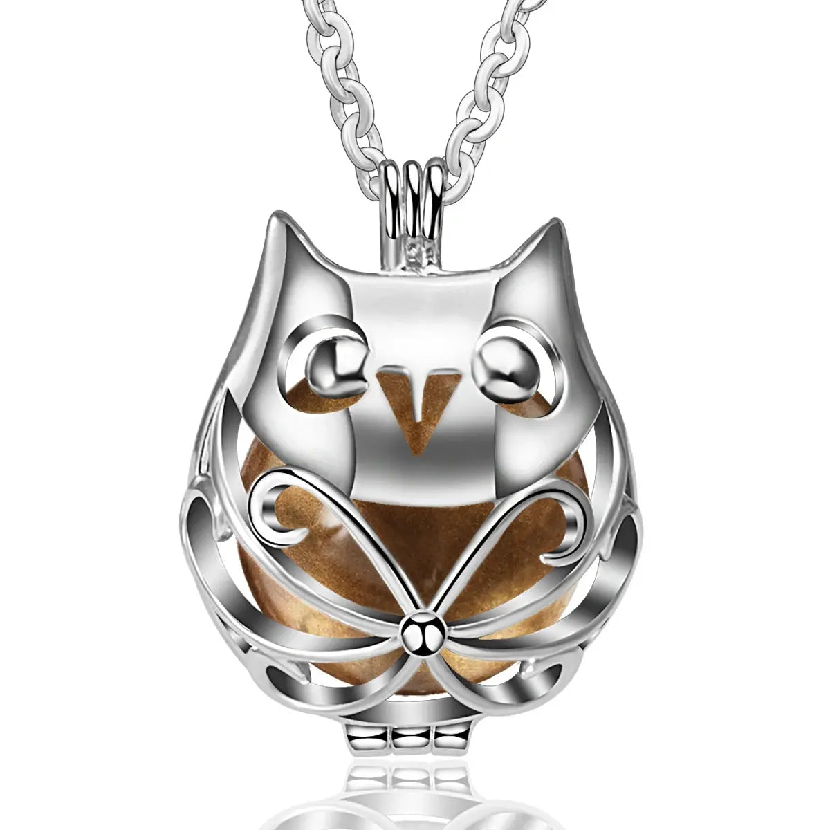 bola de grossesse 20mm Hibou argenté Mon Shopping Bébé