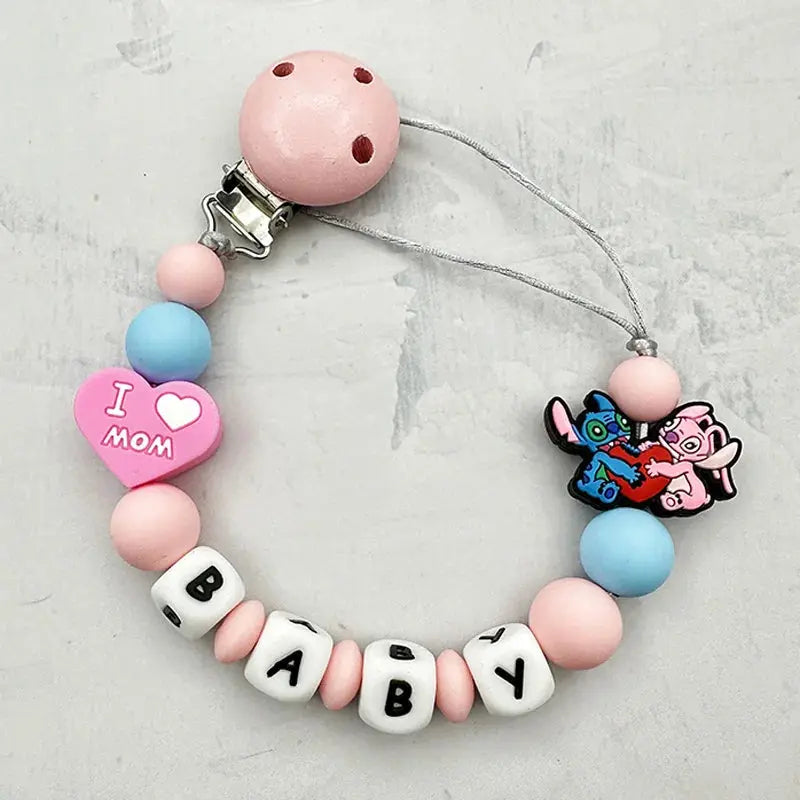 Attache tetine personnalisable - Stitch - Hero dessin annimé Mon Shopping Bébé