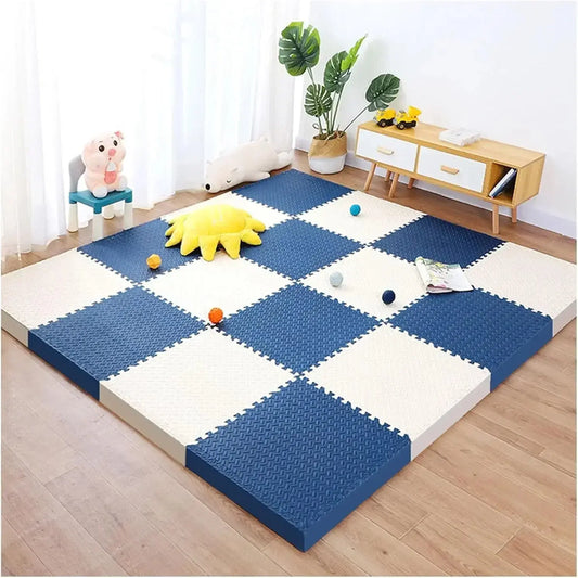 Tapis de jeu antidérapant pour bébé rampant, 8 pièces/2.5cm d'épaisseur, tapis de gymnastique insonorisé pour chambre d'enfant et tapis de Puzzle écologique Mon Shopping Bébé