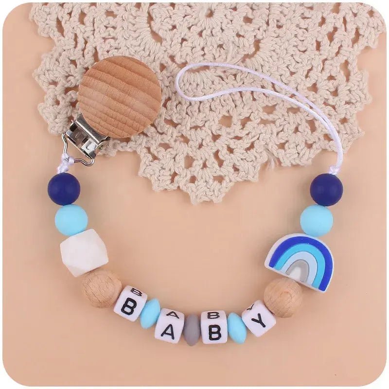 Attache tetine - Attache sucette - Arc en ciel - Mon Shopping Bébé