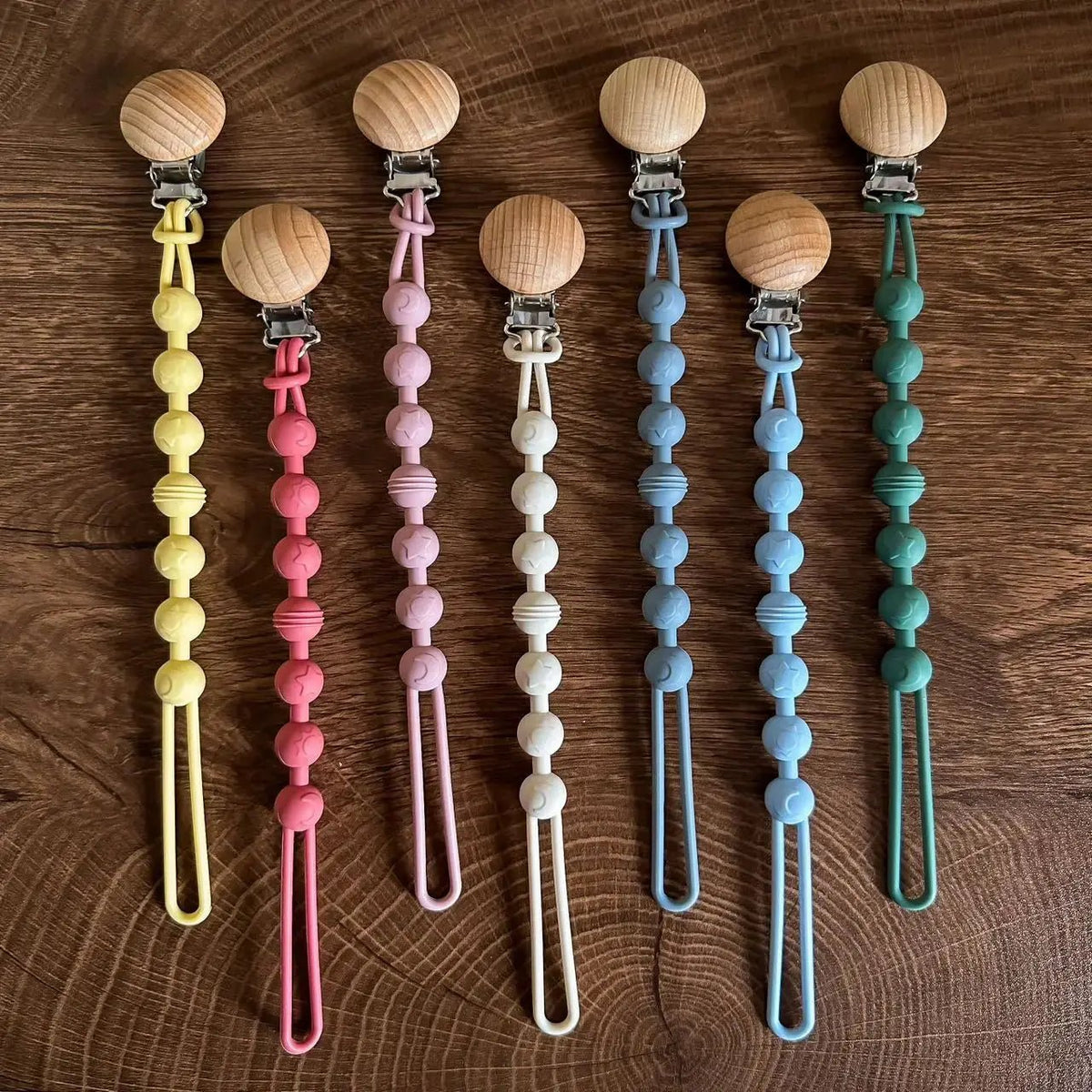 Attache tetine - Attache sucette - Bois - Mon Shopping Bébé