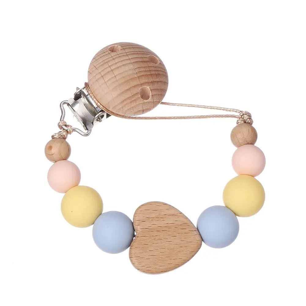 Attache tetine - Attache sucette - Cœur - Mon Shopping Bébé