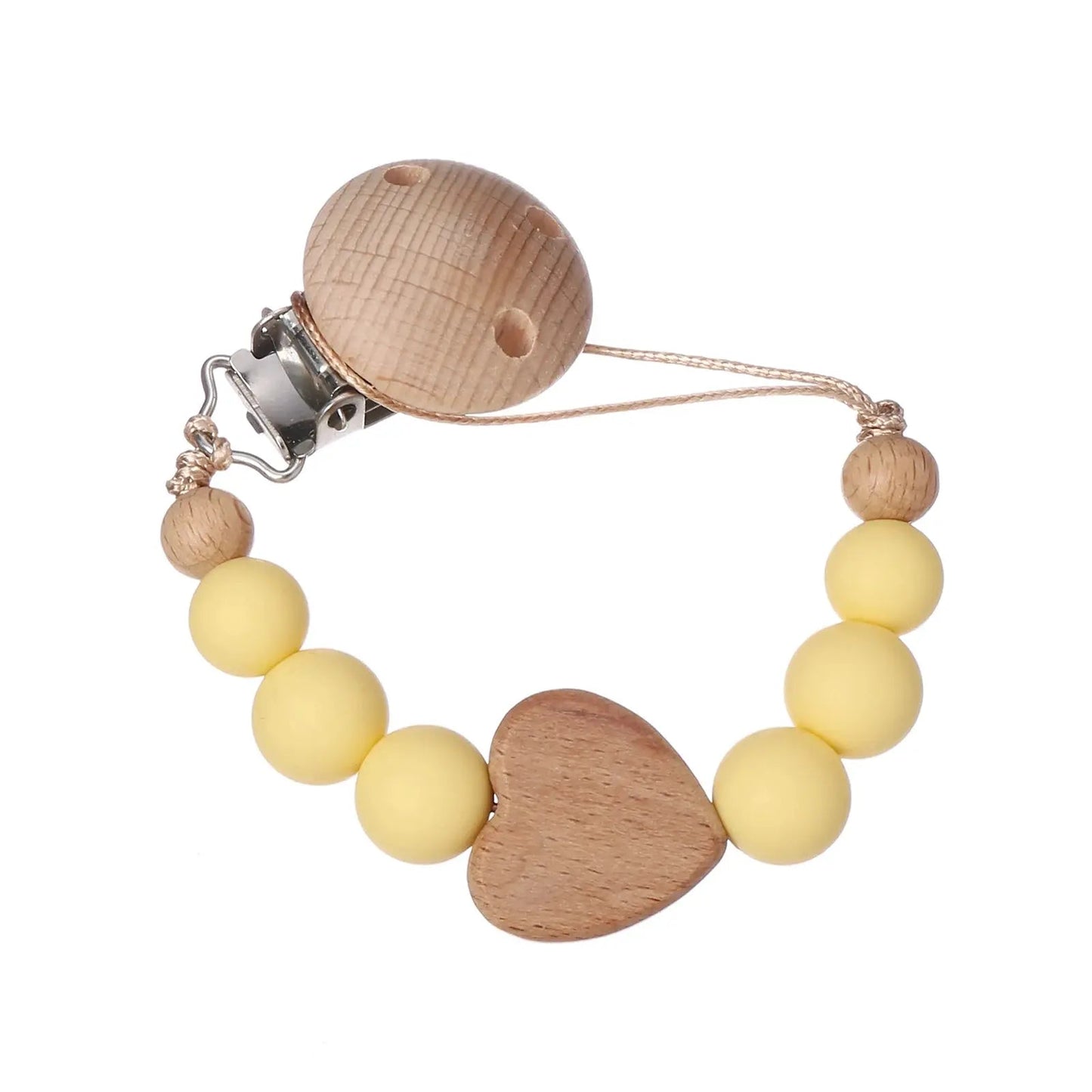 Attache tetine - Attache sucette - Cœur - Mon Shopping Bébé