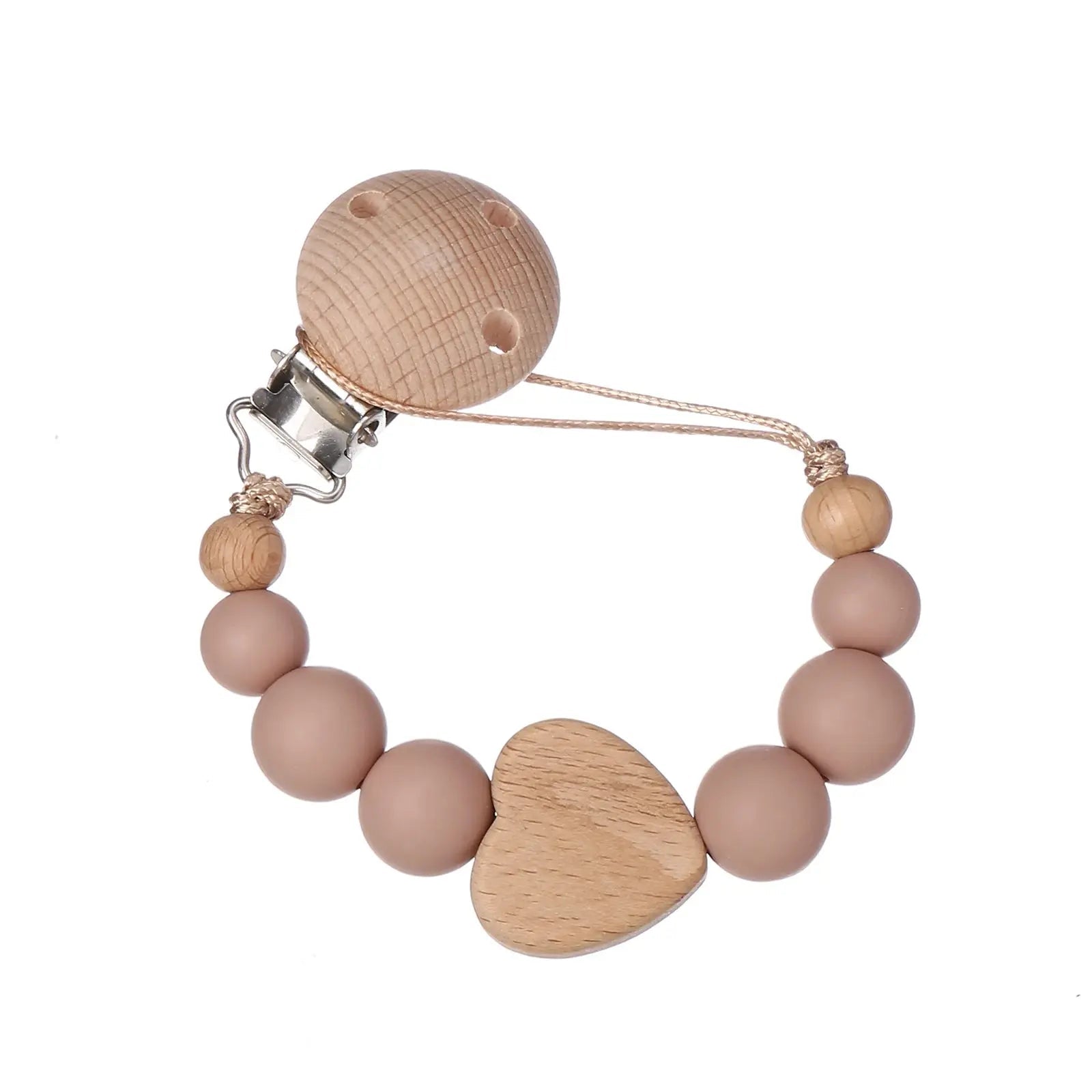 Attache tetine - Attache sucette - Cœur - Mon Shopping Bébé