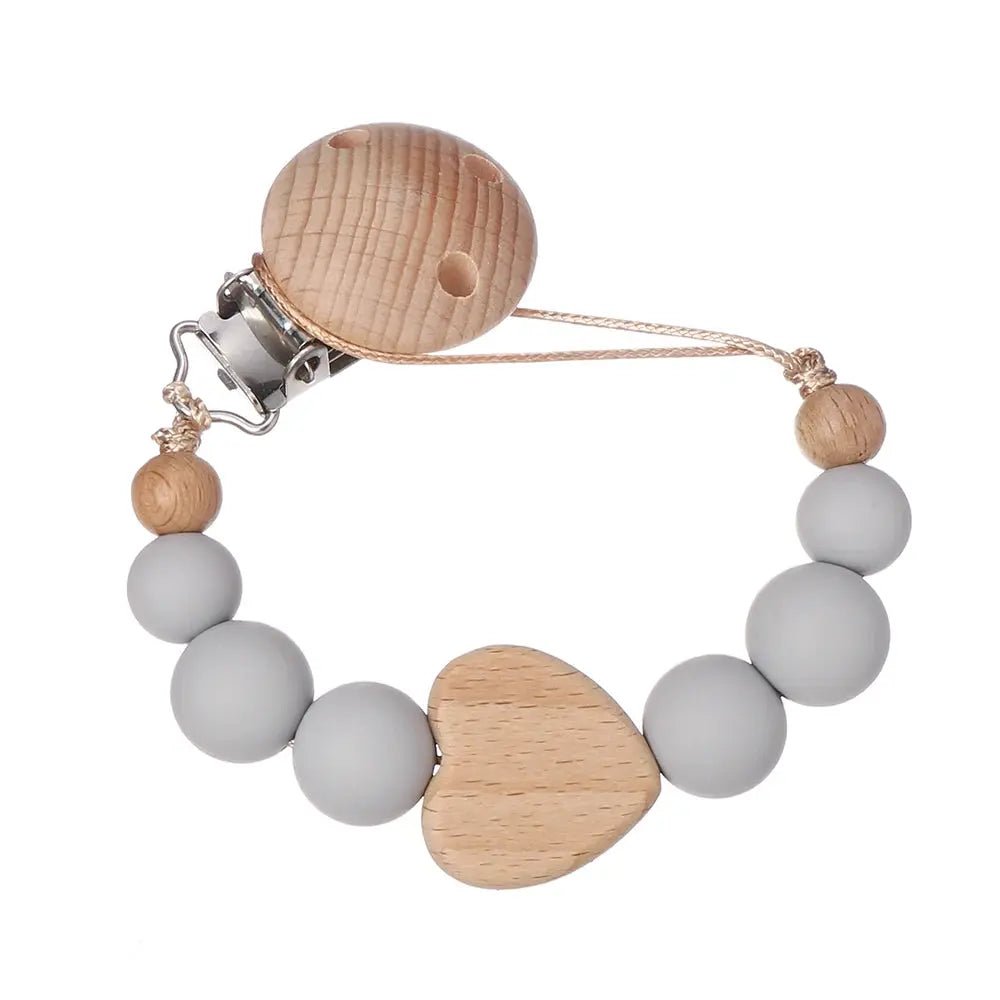 Attache tetine - Attache sucette - Cœur - Mon Shopping Bébé