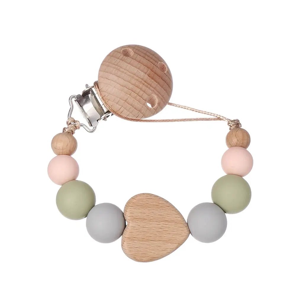 Attache tetine - Attache sucette - Cœur - Mon Shopping Bébé