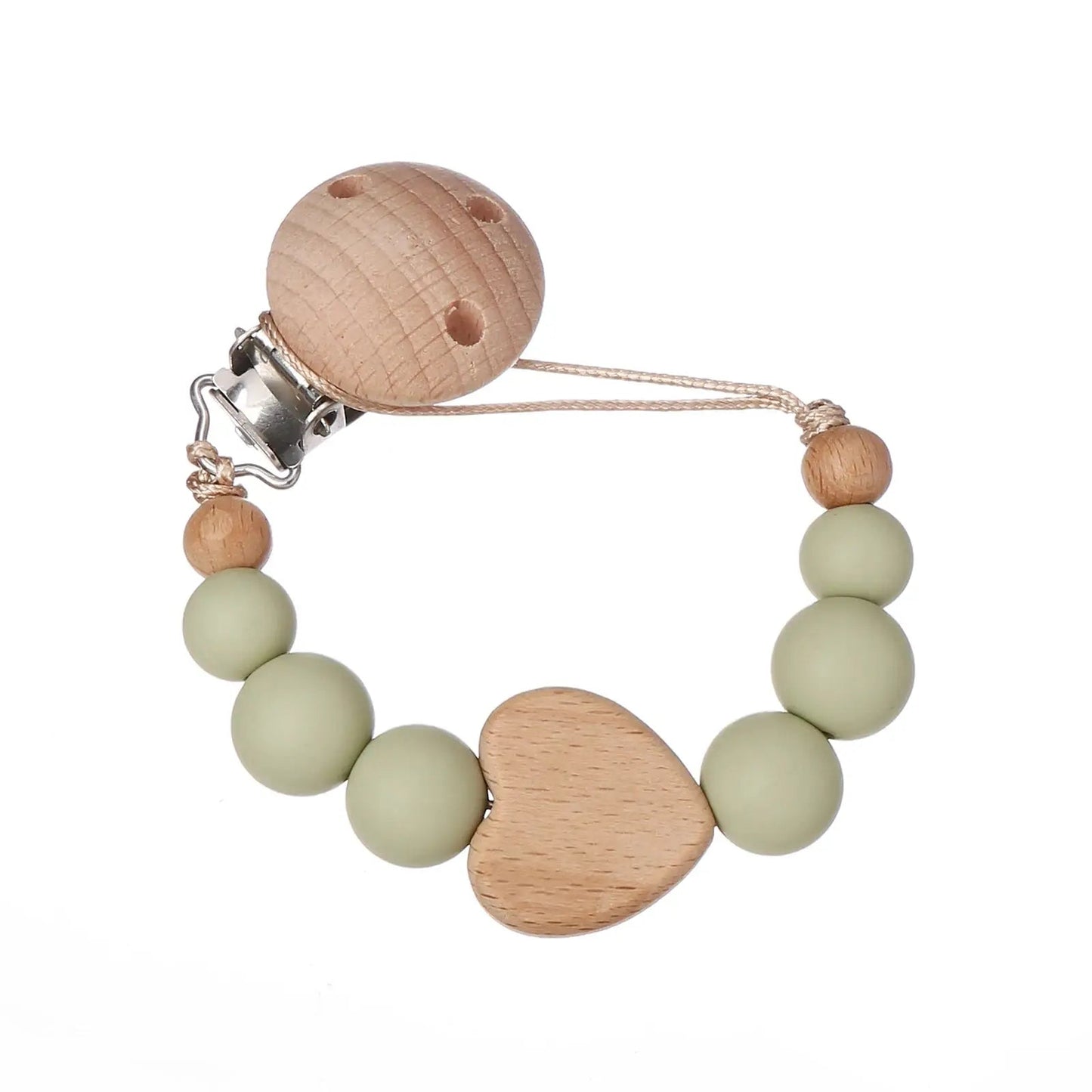 Attache tetine - Attache sucette - Cœur - Mon Shopping Bébé