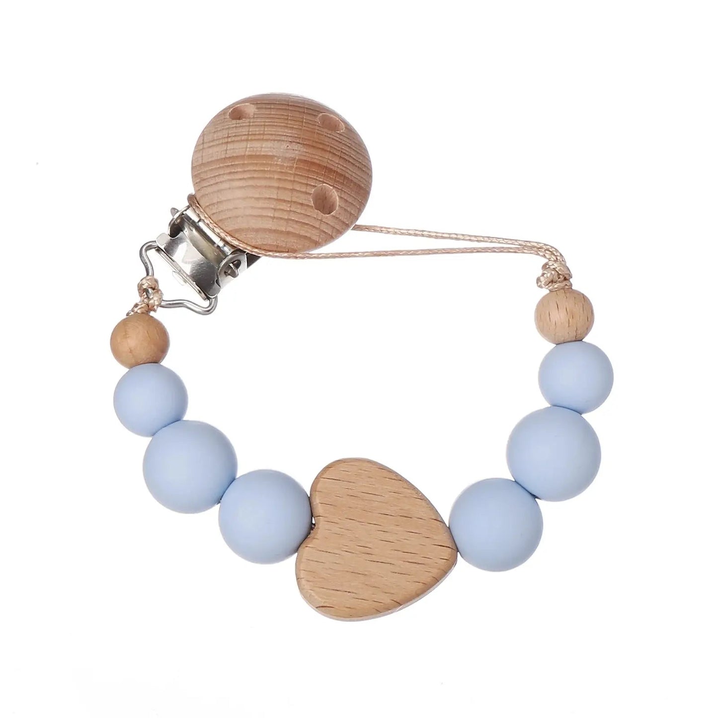 Attache tetine - Attache sucette - Cœur - Mon Shopping Bébé