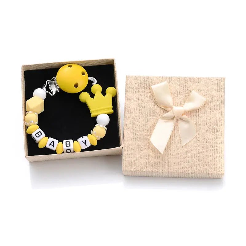 Attache tetine - Attache sucette - Forme couronne - Mon Shopping Bébé