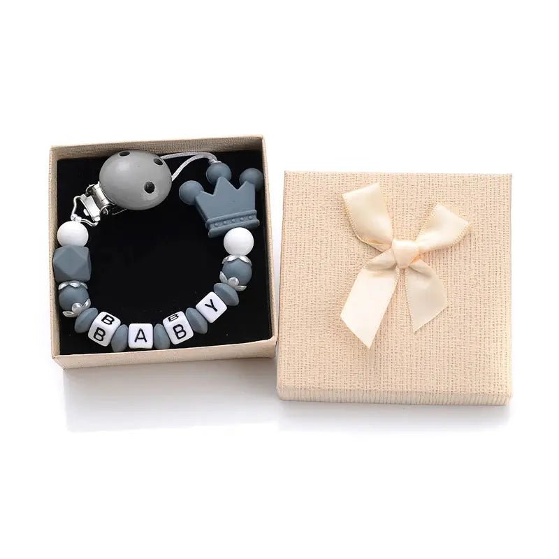 Attache tetine - Attache sucette - Forme couronne - Mon Shopping Bébé