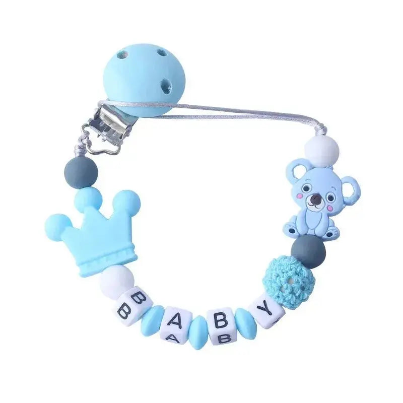 Attache tetine personnalisable - Attache sucette - Ours - Mon Shopping Bébé