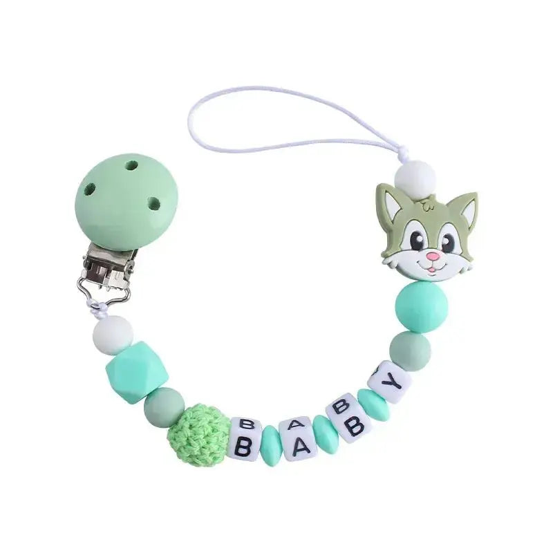 Attache tetine personnalisable - Attache sucette - Ours - Mon Shopping Bébé